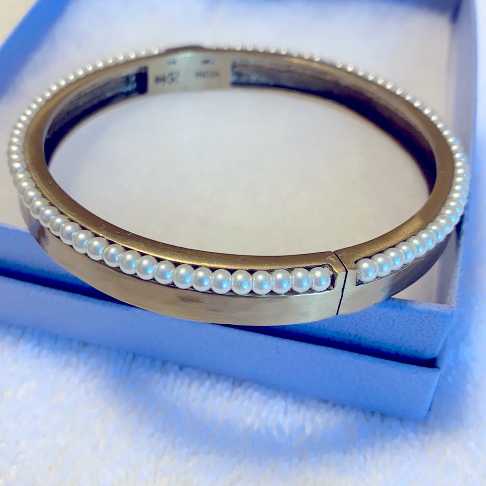 SILPADA K& R Brass & Faux Pearl Bracelet